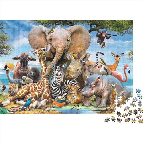 Tierwelt Puzzle 1000 Teile Schwer Puzzle Spielzeug Pädagogisches Spiel Impossible Herausforderungsspielzeug Für Erwachsene Und Kinder Ab 12 Jahren 1000pcs (75x50cm) von PXBDUASIE