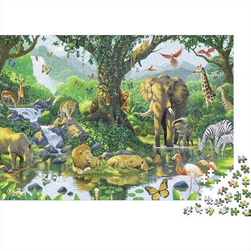 Tierwelt Puzzle 1000 Teile Schwer Puzzle Spielzeug Pädagogisches Spiel Impossible Herausforderungsspielzeug Für Erwachsene Und Kinder in Bewährter 1000pcs (75x50cm) von PXBDUASIE