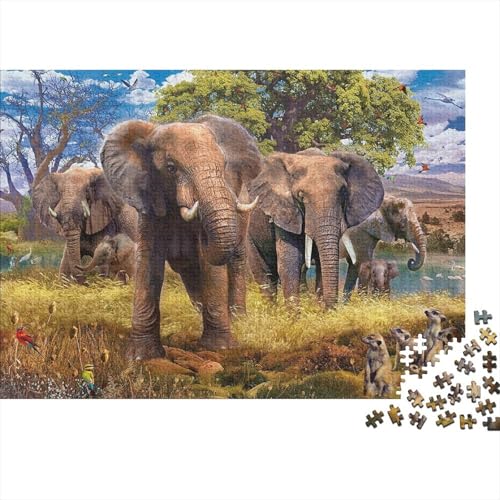 Tierwelt Puzzle 300 Teile Schwer Puzzle Spielzeug Pädagogisches Spiel Impossible Herausforderung Spielzeug Für Erwachsene Und Kinder in Bewährter 300pcs (40x28cm) von PXBDUASIE