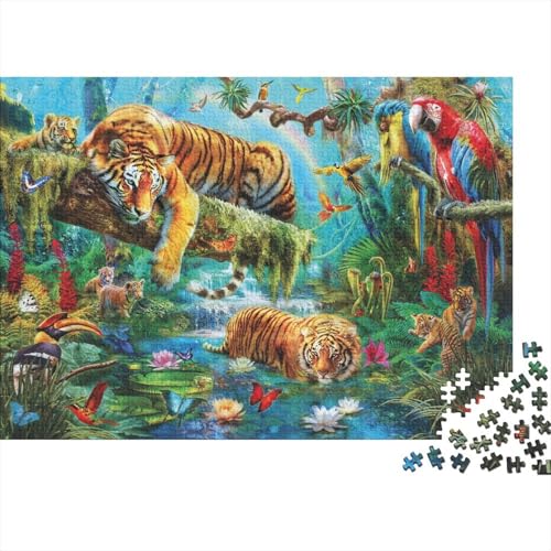 Tierwelt Puzzle 300 Teile Schwer Puzzle Spielzeug Pädagogisches Spiel Impossible Herausforderungsspielzeug Für Erwachsene Und Kinder in Bewährter 300pcs (40x28cm) von PXBDUASIE