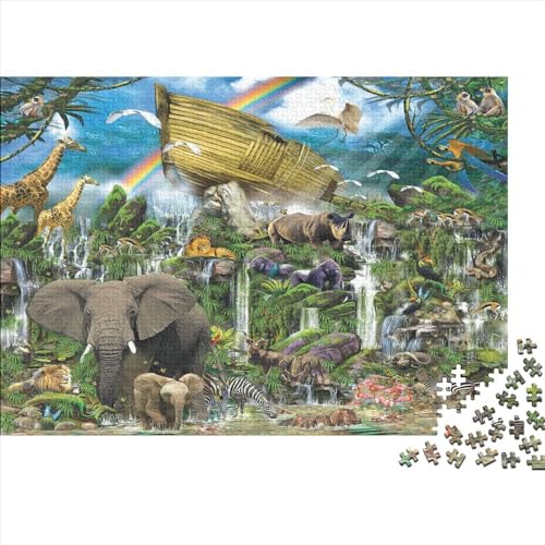 Tierwelt Puzzle 300-teilige Schwer Puzzle Spielzeug Lernspiel Impossible Herausforderung Spielzeug Für Erwachsene Kinder 300pcs (40x28cm) von PXBDUASIE
