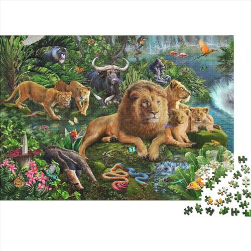 Tierwelt Puzzle 300-teilige Schwer Puzzle Spielzeug Lernspiel Impossible Herausforderungsspielzeug Für Erwachsene Kinder 300pcs (40x28cm) von PXBDUASIE