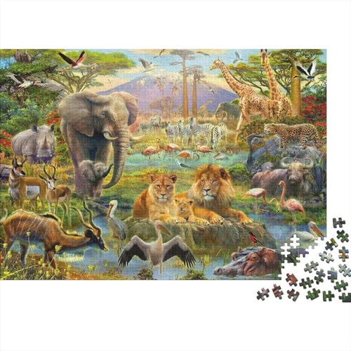 Tierwelt Puzzles 1000 Teile Schwer Puzzle Spielzeug Lernspiel Impossible Herausforderungsspielzeug Für Erwachsene Und Kinder Ab 12 Jahren 1000pcs (75x50cm) von PXBDUASIE