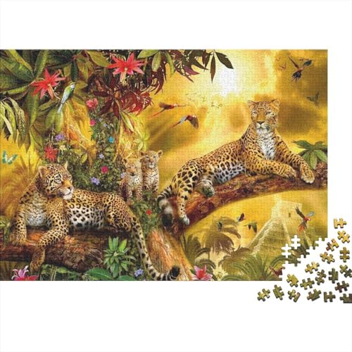 Tiger Puzzles 500 Teile Schwer Puzzle Spielzeug Lernspiel Impossible Herausforderungsspielzeug Für Erwachsene Und Kinder Ab 12 Jahren 500pcs (52x38cm) von PXBDUASIE