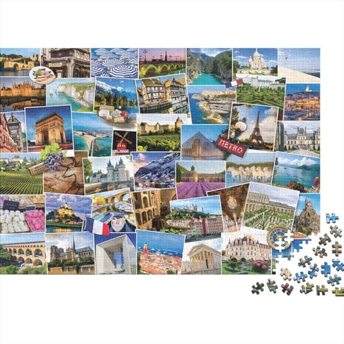 Tourist Attractions Puzzle 500 Teile Schwer Puzzle Spielzeug Lernspiel Impossible Herausforderung Spielzeug Für Erwachsene Und Kinder in Bewährter 500pcs (52x38cm) von PXBDUASIE