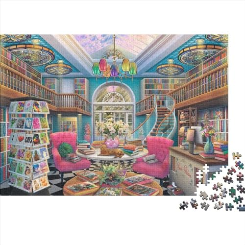 Unordentliche BuchhandlungPuzzle 500 Teile Schwer Puzzle Spielzeug Pädagogisches Spiel Impossible Herausforderungsspielzeug Für Erwachsene Und Kinder Ab 14 Jahren 500pcs (52x38cm) von PXBDUASIE