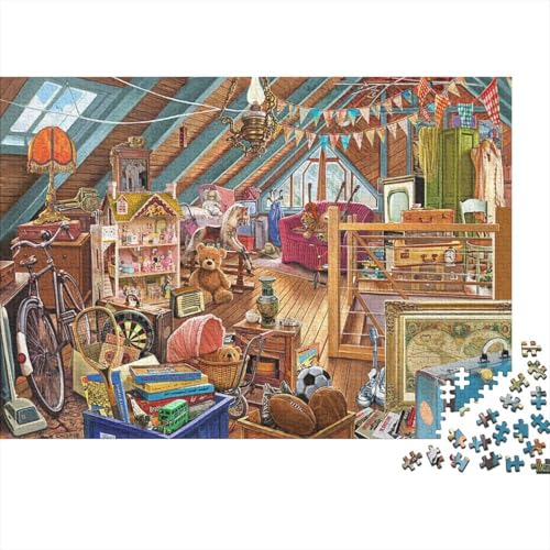 Unordentliches ZimmerPuzzle 1000 Teile Schwer Puzzle Spielzeug Pädagogisches Spiel Impossible Herausforderungsspielzeug Für Erwachsene Und Kinder in Bewährter 1000pcs (75x50cm) von PXBDUASIE