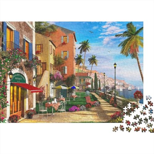 Venedig Wasserstadt Puzzles 300 Teile Schwer Puzzle Spielzeug Lernspiel Impossible Herausforderungsspielzeug Für Erwachsene Kinder 300pcs (40x28cm) von PXBDUASIE