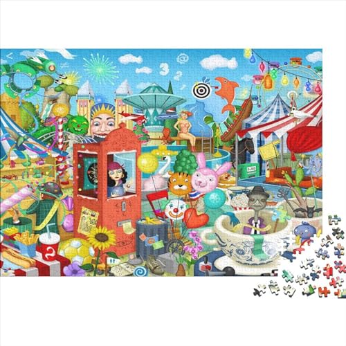 Vergnügungspark Puzzles 500 Teile Schwer Puzzle Spielzeug Pädagogisches Spiel Impossible Herausforderung Spielzeug Für Erwachsene Und Kinder in Bewährter 500pcs (52x38cm) von PXBDUASIE
