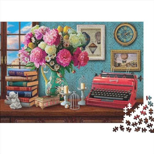 Vintage Möbel Puzzle 500 Teile Schwer Puzzle Spielzeug Lernspiel Impossible Herausforderung Spielzeug Für Erwachsene Kinder 500pcs (52x38cm) von PXBDUASIE