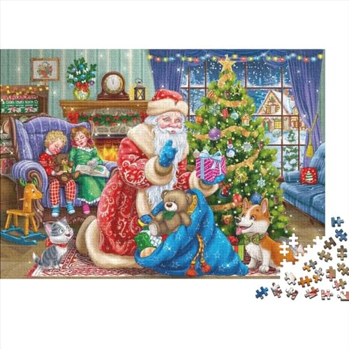 Weihnachten Puzzle 500 Teile Schwer Puzzle Spielzeug Lernspiel Impossible Herausforderungsspielzeug Für Erwachsene Und Kinder Ab 14 Jahren 500pcs (52x38cm) von PXBDUASIE