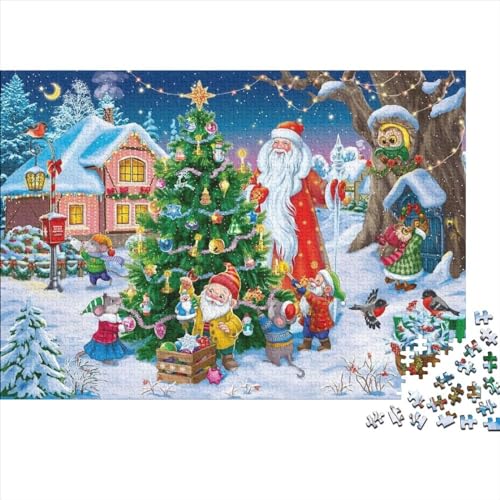 Weihnachten Puzzles 1000 Teile Schwer Puzzle Spielzeug Lernspiel Impossible Herausforderungsspielzeug Für Erwachsene Und Kinder Ab 12 Jahren 1000pcs (75x50cm) von PXBDUASIE