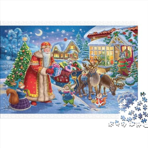 Weihnachten Puzzles 500 Teile Schwer Puzzle Spielzeug Lernspiel Impossible Herausforderung Spielzeug Für Erwachsene Und Kinder in Bewährter 500pcs (52x38cm) von PXBDUASIE