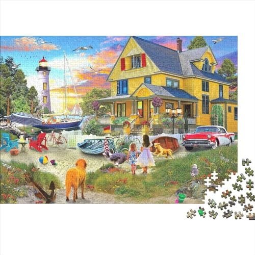 Wochenendzeit Puzzle 500 Teile Schwer Puzzle Spielzeug Lernspiel Impossible Herausforderungsspielzeug Für Erwachsene Und Kinder in Bewährter 500pcs (52x38cm) von PXBDUASIE