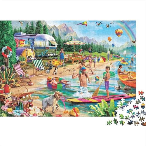 Wochenendzeit Puzzles 1000 Teile Schwer Puzzle Spielzeug Lernspiel Impossible Herausforderung Spielzeug Für Erwachsene Und Kinder Ab 14 Jahren 1000pcs (75x50cm) von PXBDUASIE