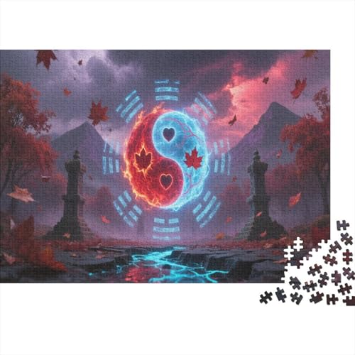 Yin-Yang Puzzles 300 Teile Schwer Puzzle Spielzeug Lernspiel Impossible Herausforderungsspielzeug Für Erwachsene Und Kinder in Bewährter 300pcs (40x28cm) von PXBDUASIE