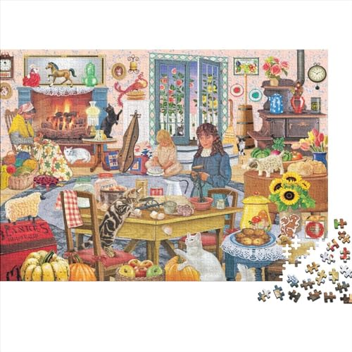 Zubereitung von Desserts Puzzle 1000 Teile Schwer Puzzle Spielzeug Pädagogisches Spiel Impossible Herausforderung Spielzeug Für Erwachsene Und Kinder Ab 12 Jahren 1000pcs (75x50cm) von PXBDUASIE