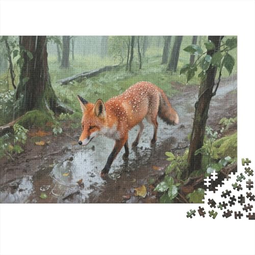 arktischer FuchsPuzzles 1000 Teile Schwer Puzzle Spielzeug Pädagogisches Spiel Impossible Herausforderungsspielzeug Für Erwachsene Kinder 1000pcs (75x50cm) von PXBDUASIE