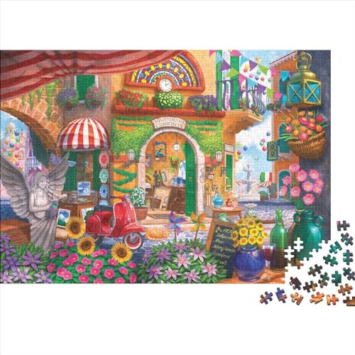 belebte Straßen Puzzles 500 Teile Schwer Puzzle Spielzeug Pädagogisches Spiel Impossible Herausforderungsspielzeug Für Erwachsene Und Kinder Ab 12 Jahren 500pcs (52x38cm) von PXBDUASIE