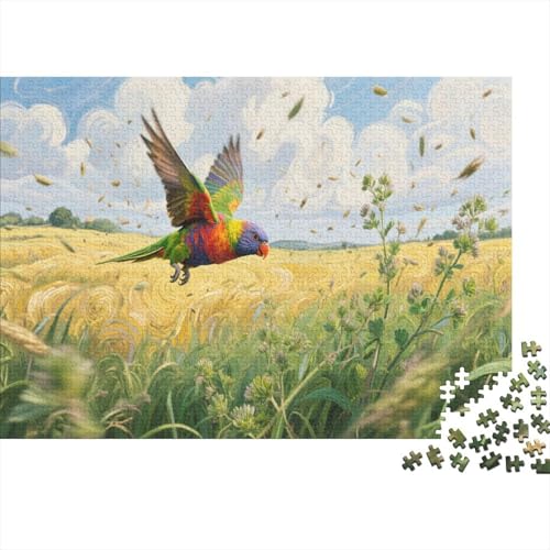 budgerigarPuzzle 300 Teile Schwer Puzzle Spielzeug Lernspiel Impossible Herausforderungsspielzeug Für Erwachsene Und Kinder Ab 14 Jahren 300pcs (40x28cm) von PXBDUASIE