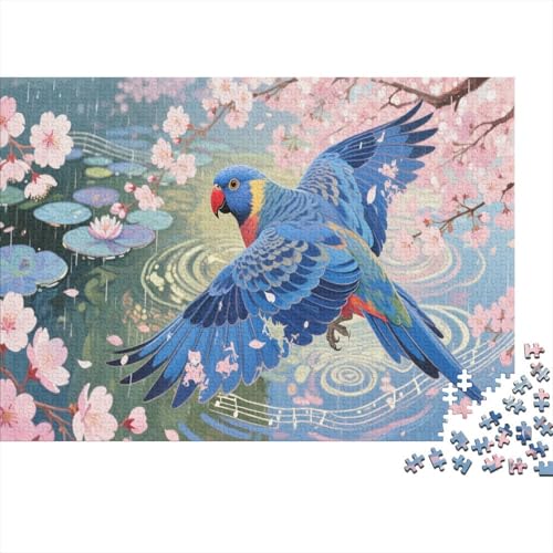 budgerigarPuzzle 300 Teile Schwer Puzzle Spielzeug Pädagogisches Spiel Impossible Herausforderungsspielzeug Für Erwachsene Und Kinder Ab 12 Jahren 300pcs (40x28cm) von PXBDUASIE