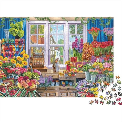 frische BlumenPuzzle 1000-teilige Schwer Puzzle Spielzeug Lernspiel Impossible Herausforderungsspielzeug Für Erwachsene Und Kinder Ab 12 Jahren 1000pcs (75x50cm) von PXBDUASIE