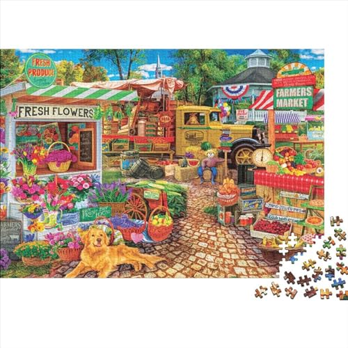 frische BlumenPuzzle 300 Teile Schwer Puzzle Spielzeug Pädagogisches Spiel Impossible Herausforderungsspielzeug Für Erwachsene Und Kinder Ab 12 Jahren 300pcs (40x28cm) von PXBDUASIE