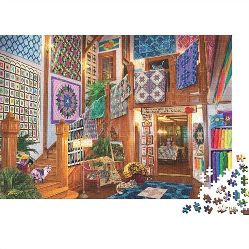 gemütliches ZimmerPuzzle 1000 Teile Schwer Puzzle Spielzeug Lernspiel Impossible Herausforderungsspielzeug Für Erwachsene Und Kinder Ab 12 Jahren 1000pcs (75x50cm) von PXBDUASIE