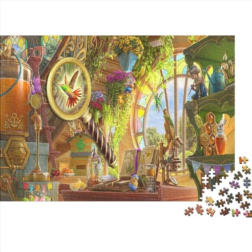 gemütliches ZimmerPuzzle 500 Teile Schwer Puzzle Spielzeug Pädagogisches Spiel Impossible Herausforderung Spielzeug Für Erwachsene Und Kinder Ab 14 Jahren 500pcs (52x38cm) von PXBDUASIE