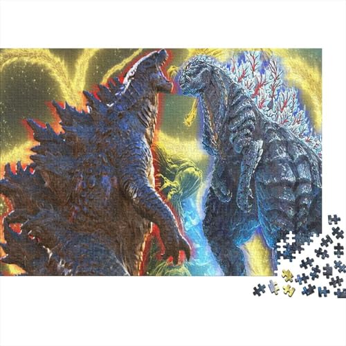 godzillaPuzzle 1000 Teile Schwer Puzzle Spielzeug Pädagogisches Spiel Impossible Herausforderungsspielzeug Für Erwachsene Kinder 1000pcs (75x50cm) von PXBDUASIE
