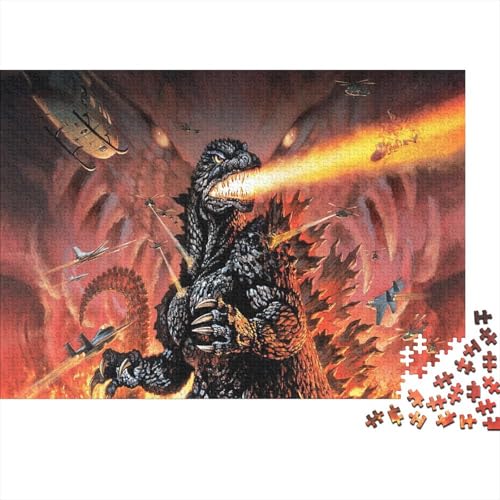 godzillaPuzzles 300 Teile Schwer Puzzle Spielzeug Pädagogisches Spiel Impossible Herausforderung Spielzeug Für Erwachsene Kinder 300pcs (40x28cm) von PXBDUASIE