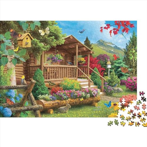 ländlicher Raum Puzzles 300 Teile Schwer Puzzle Spielzeug Lernspiel Impossible Herausforderungsspielzeug Für Erwachsene Und Kinder in Bewährter 300pcs (40x28cm) von PXBDUASIE