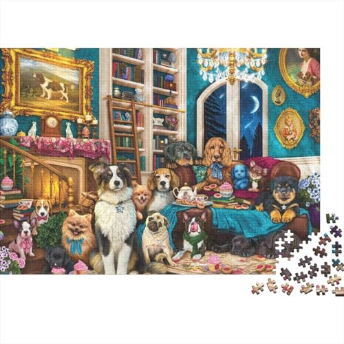 niedliches Haustier Puzzle 1000-teilige Schwer Puzzle Spielzeug Pädagogisches Spiel Impossible Herausforderung Spielzeug Für Erwachsene Und Kinder in Bewährter 1000pcs (75x50cm) von PXBDUASIE