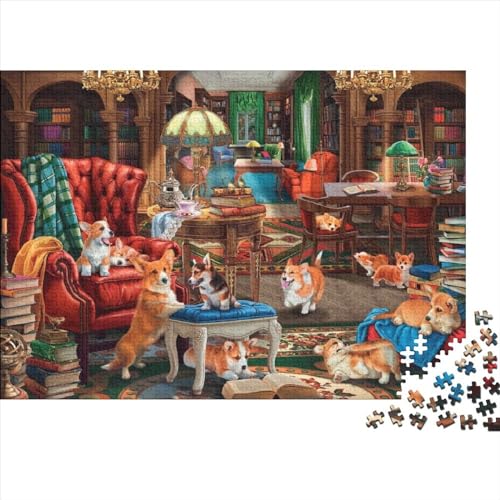 niedliches Haustier Puzzle 500 Teile Schwer Puzzle Spielzeug Pädagogisches Spiel Impossible Herausforderung Spielzeug Für Erwachsene Und Kinder Ab 14 Jahren 500pcs (52x38cm) von PXBDUASIE