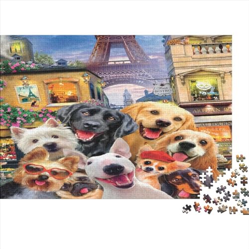niedliches Haustier Puzzles 300 Teile Schwer Puzzle Spielzeug Pädagogisches Spiel Impossible Herausforderungsspielzeug Für Erwachsene Kinder 300pcs (40x28cm) von PXBDUASIE