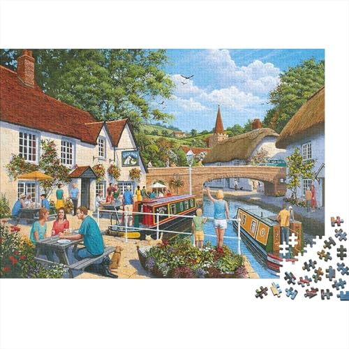 schöne Landschaft Puzzles 300 Teile Schwer Puzzle Spielzeug Lernspiel Impossible Herausforderung Spielzeug Für Erwachsene Und Kinder Ab 14 Jahren 300pcs (40x28cm) von PXBDUASIE
