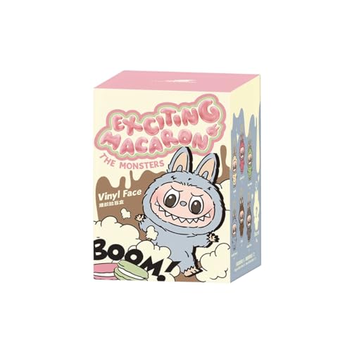 PXCWESI Labubu Original Monster Box, Random Style Aufregende Macarons Vinyl Plüsch Puppe, The Monsters Figuren Lovely Toys, Limited Edition Authentic (Random Single Box Macaron) von PXCWESI