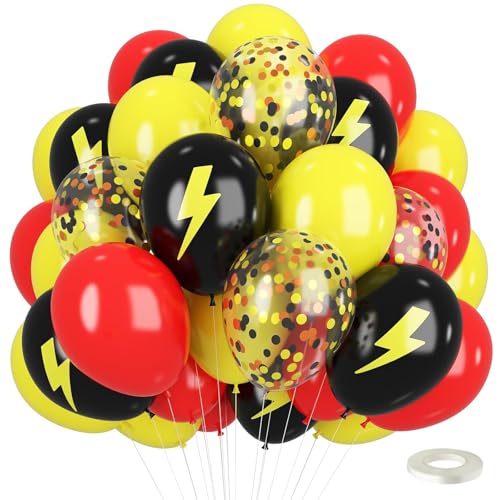 Gelbe Luftballons, Party-Ballons, Dekorationen, 23 Stück, Themenparty, wiederverwendbar, Geburtstagsballon, Anime-Geburtstagsdekorationen für Jungen und Mädchen von PXDUCN