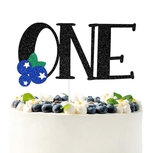 Tortenaufsatz mit Glitzer, für den 1. Geburtstag, Blaubeerenmotiv, für Babypartys, Party-Dekorationen Tortenaufsatz mit Glitzer, für den 1. Geburtstag, Blaubeerenmotiv, für Babypartys, Party-Dekorationen von PYBHILK