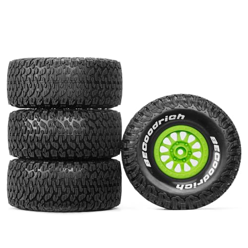 PYFORE Für UDR 1/7 modifizierte verbesserte Reifen, ferngesteuertes Auto, kurze Reifen, Straßenreifen, Off-Road-Reifen (grün/kleine Lauffläche) von PYFORE
