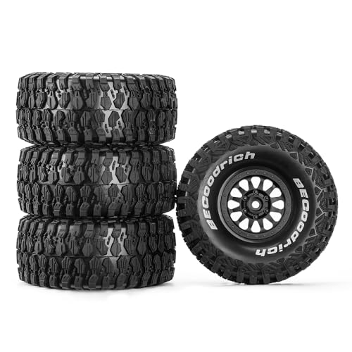 PYFORE Traxxas UDR 1/7 modifizierte verbesserte Reifen, ferngesteuertes Auto, kurze Reifen, Straßenreifen, Off-Road-Reifen (schwarz/große Lauffläche) von PYFORE