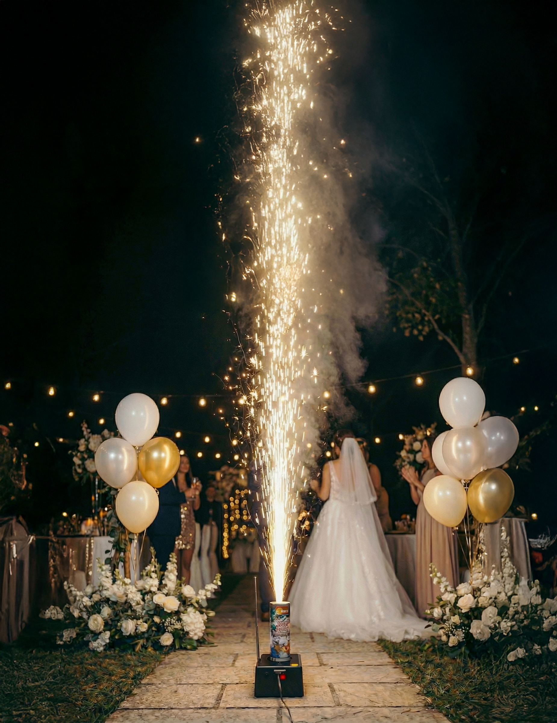 Bühnenfontäne Gold 3m 30 Sekunden von PYRAGRIC