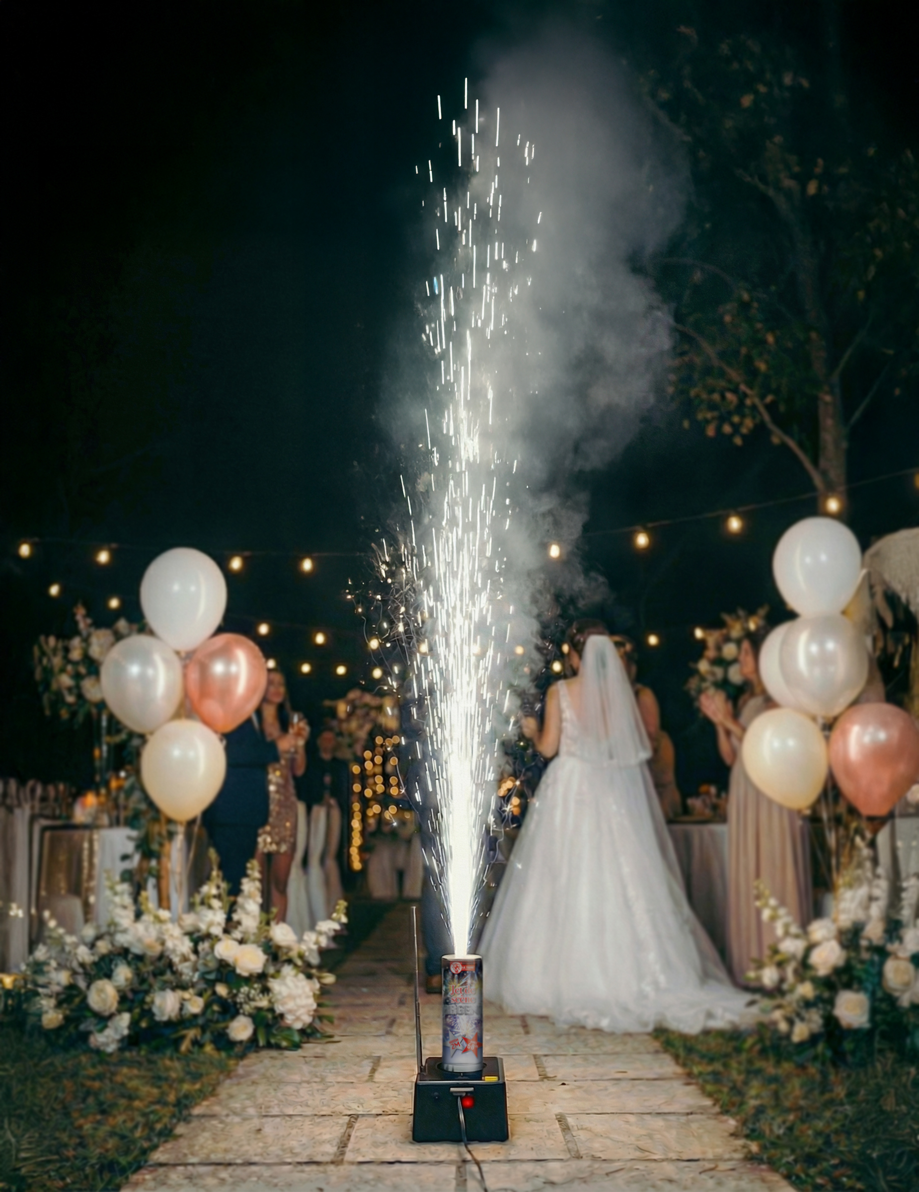 Bühnenfontäne Silber 2m 1 Min von PYRAGRIC