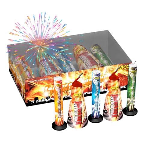 PYROHELD Summer Fountains 5er-Set Jugendspaß Set - Tischspaß für Partys & Feuerwerk Silvester Kat. F1 für Jugendlichen & Kinder 2026 von PYROHELD