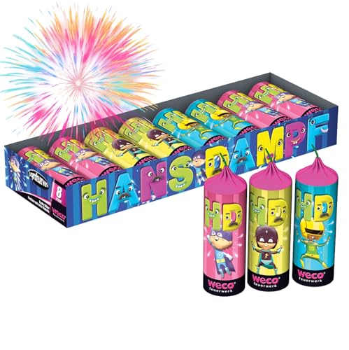 PYROHELD XXL Jugendspaß Set Hans Dampf - 8 Teilig Tischspaß für Partys & Silvester Kat. F1 für Jugendlichen & Kinder 2026 von PYROHELD