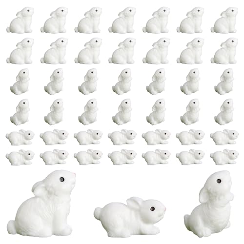 PYSEOSISE Miniatur Kaninchen Figur, 60 Stück Mini Hase Figuren, Mini Kaninchen Harz Mini Hasen Deko Klein Bunny Figuren Klein Tiere Harz für Miniatur Garten Moos Landschaft Deko PYSEOSISE Miniatur Kaninchen Figur, 60 Stück Mini Hase Figuren, Mini Kaninchen Harz Mini Hasen Deko Klein Bunny Figuren Klein Tiere Harz für Miniatur Garten Moos Landschaft Deko von PYSEOSISE