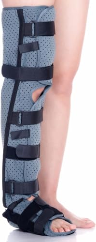 1 Stück verstellbare Knie-Wegfahrsperre, vollständige Beinschiene – atmungsaktive, leichte Unterstützung for die postoperative Genesung und Linderung von Verletzungen(Large) von PYSyansu