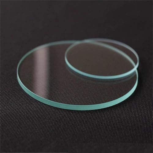 2 transparente Glaslinsen for Taschenlampen und Stirnlampen – runde, flache optische Linsen (Durchmesser 8–44 mm, Dicke 1–2 mm)(18mm x 1.5mm) von PYSyansu