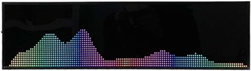 LED-Musikanalysator mit Digitaluhr – RGB-Audiopegel-Balkenanzeige, Sprach- und Leitungssteuerung, 36 Anzeigestile, 4 Frequenzbereiche von PYSyansu