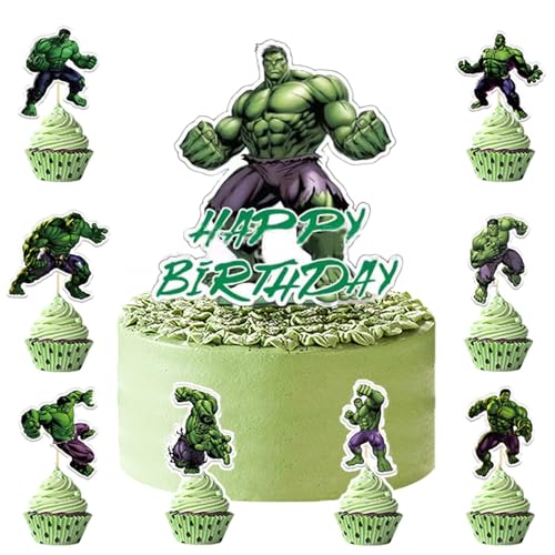 25 Stück Hu-lk Tortendeko，Hu-lk Cake Topper Geburtstag，Hu-lk Kuchendeko，Hu-lk Party Deko，Tortendeko Kindergeburtstag Set von PYTRARTY